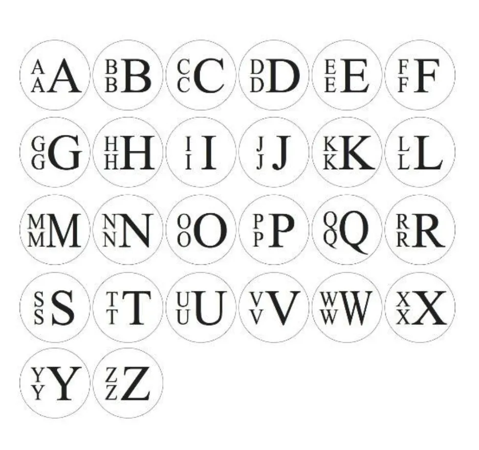 Vineyard Round Cuff Links with Stacked Font