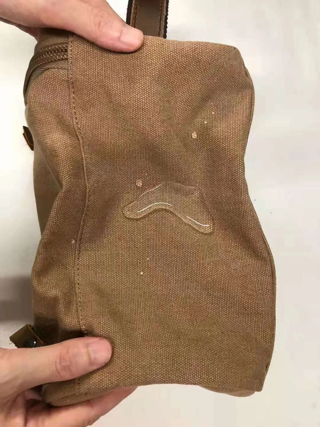 Vintage Canvas Travel Bag with Leather Accents