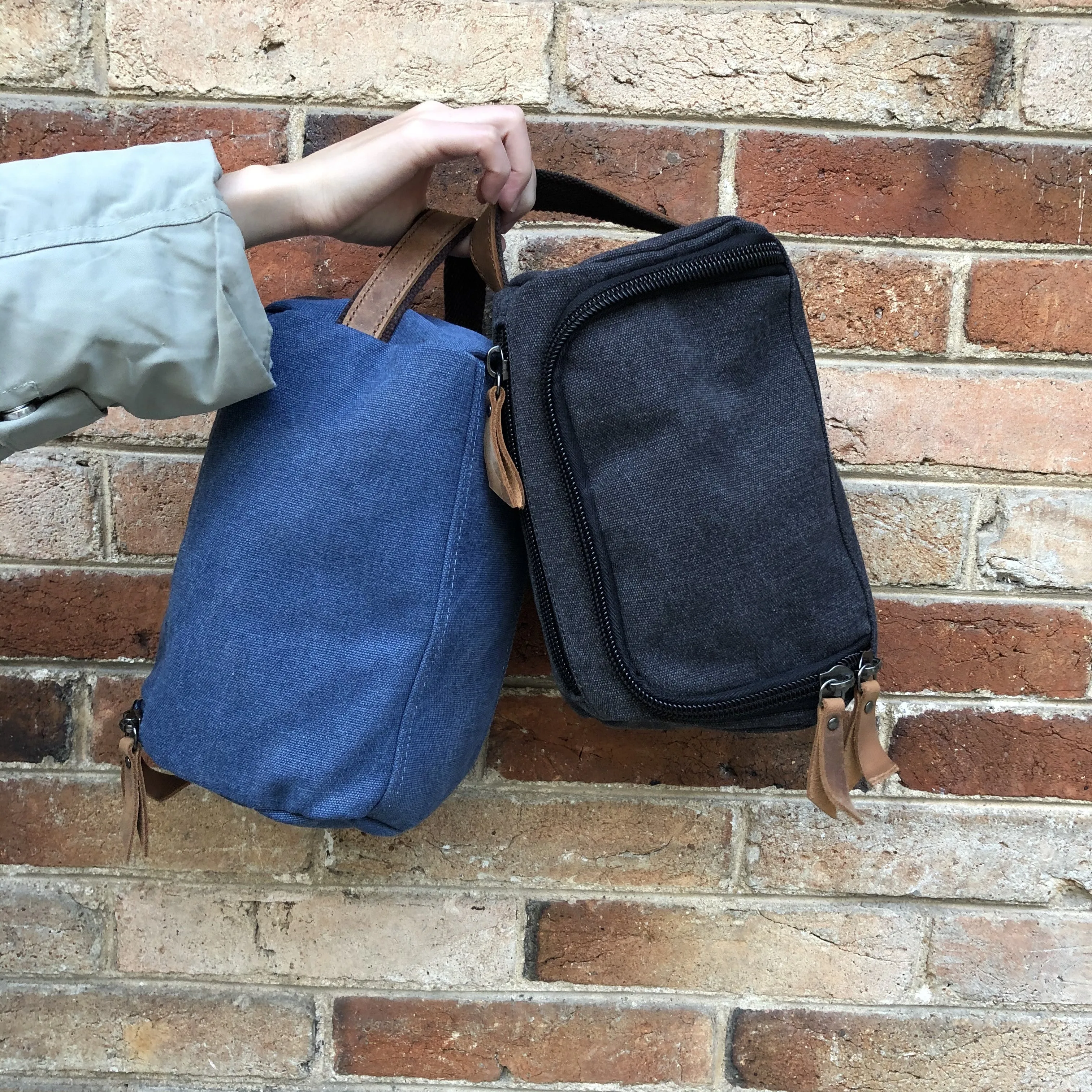 Vintage Canvas Travel Bag with Leather Accents
