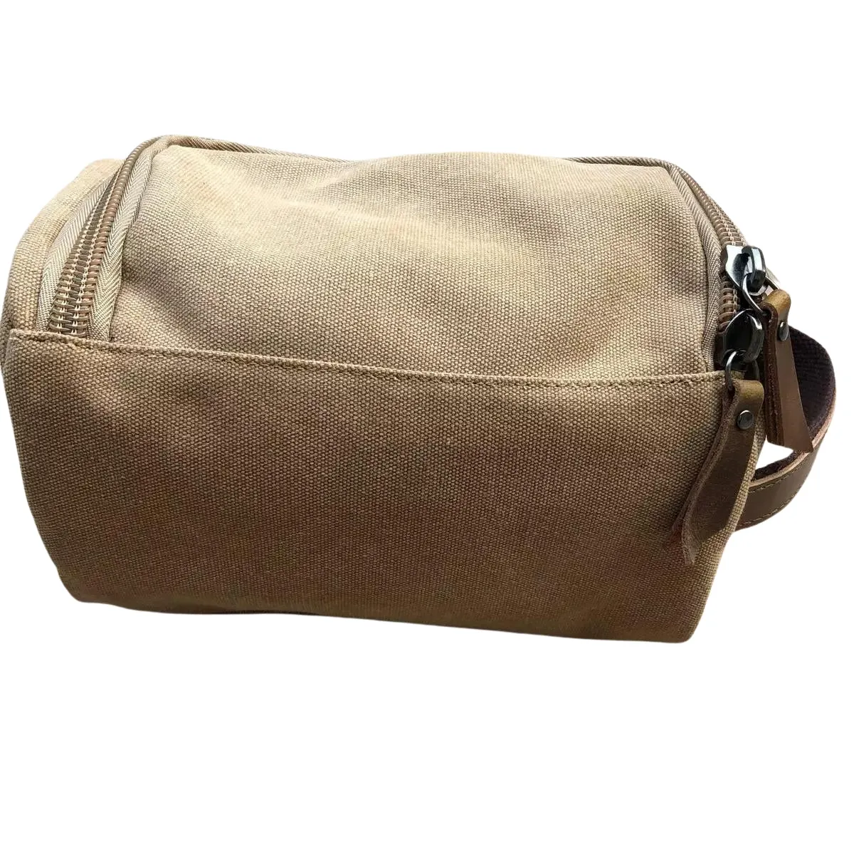Vintage Canvas Travel Bag with Leather Accents