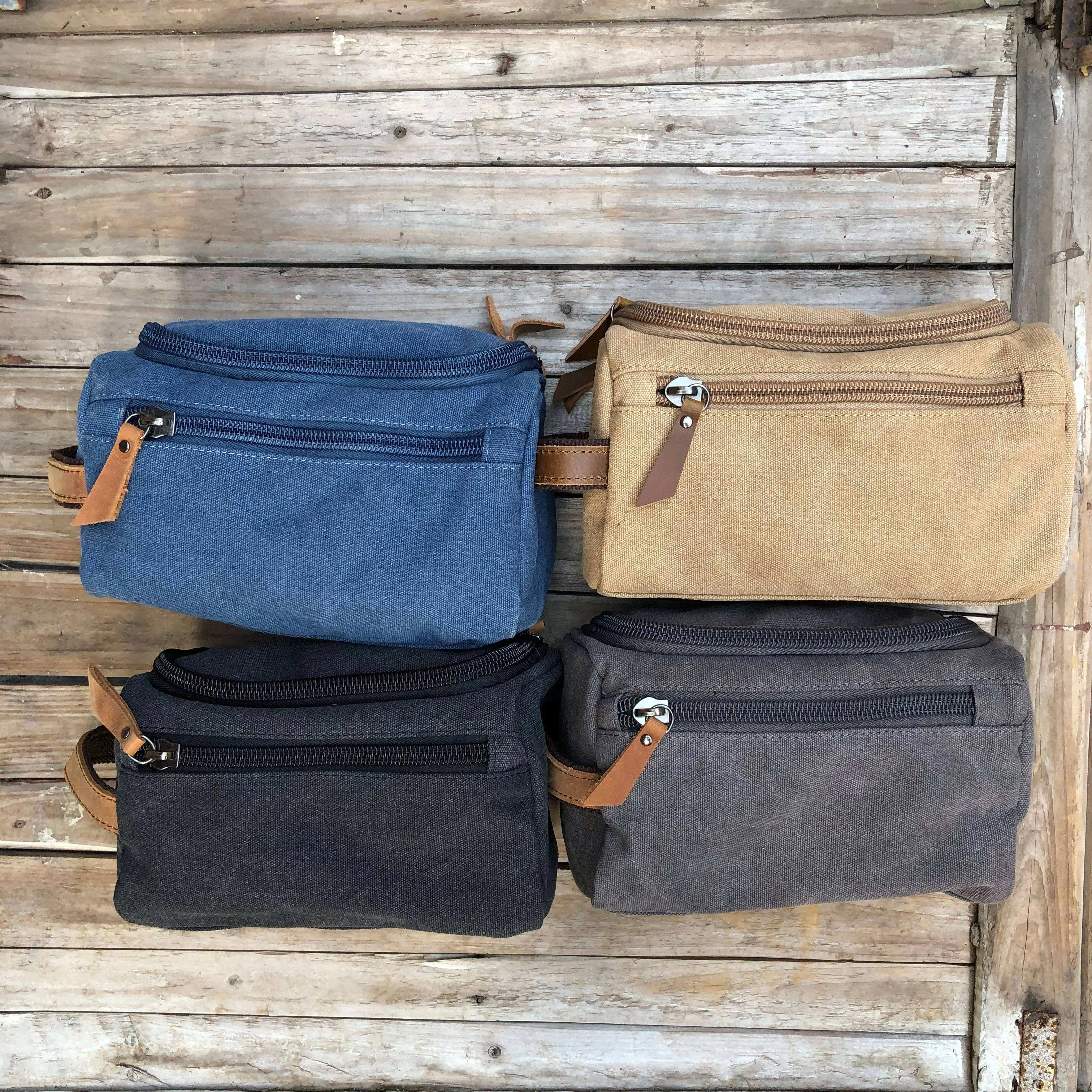 Vintage Canvas Travel Bag with Leather Accents