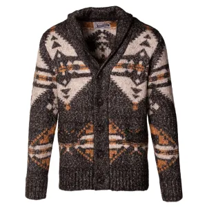 Yak Blend Motif Cardigan | Black